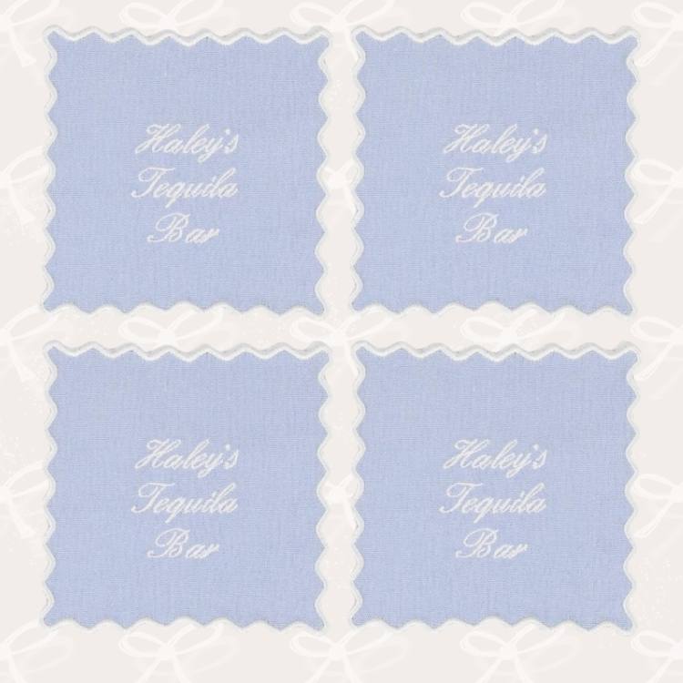 Personalized Linen Cocktail Napkins