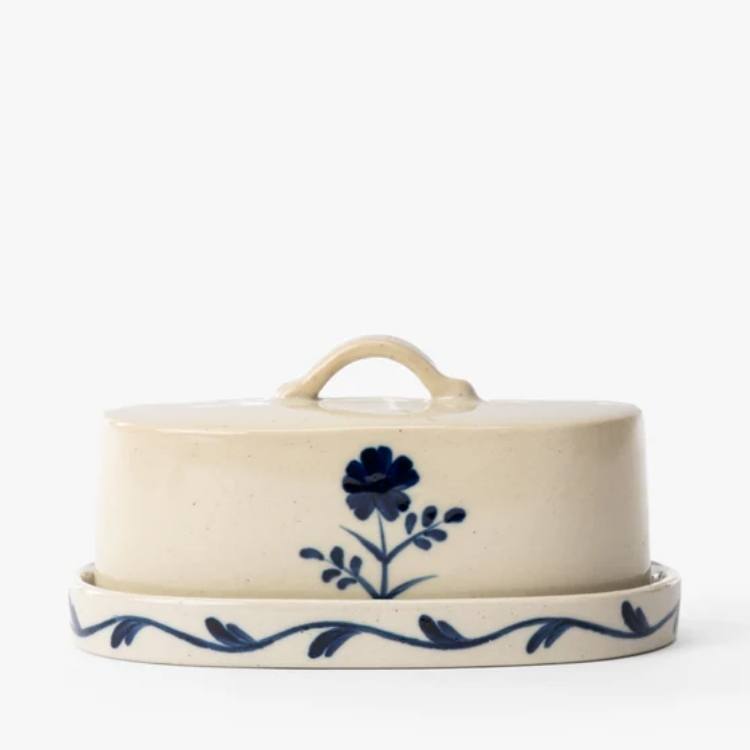 Hand-Painted Butter Dish