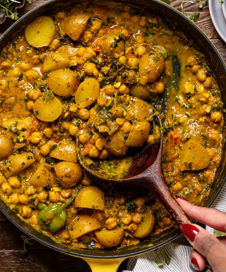 potato chickpea curry comfort food recipe