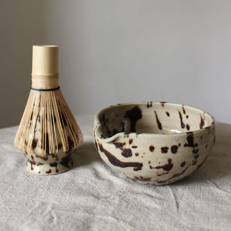 Ceramic Matcha Bowl and Whisk