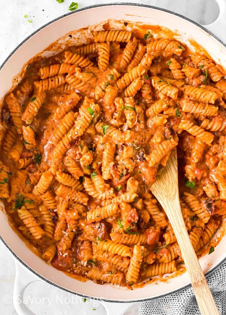 creamy tomato pasta dutch oven recipe