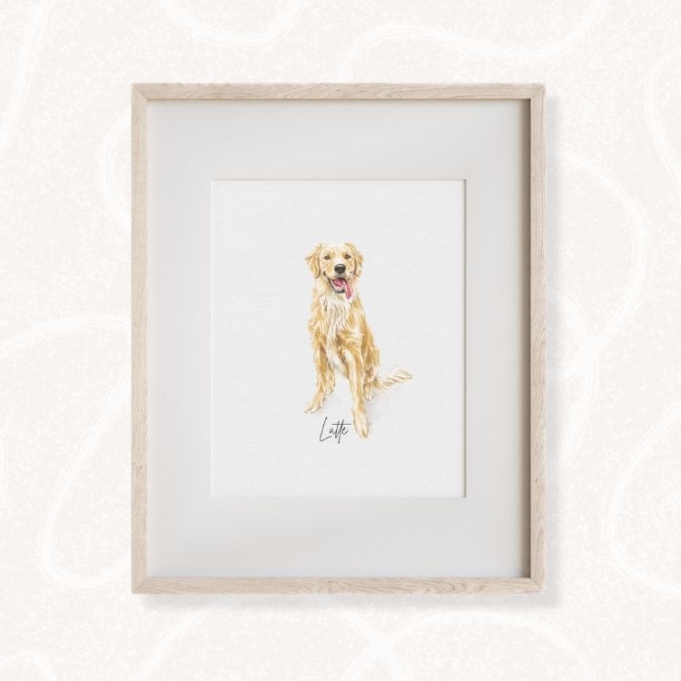 Mini Custom Watercolor Pet Portrait