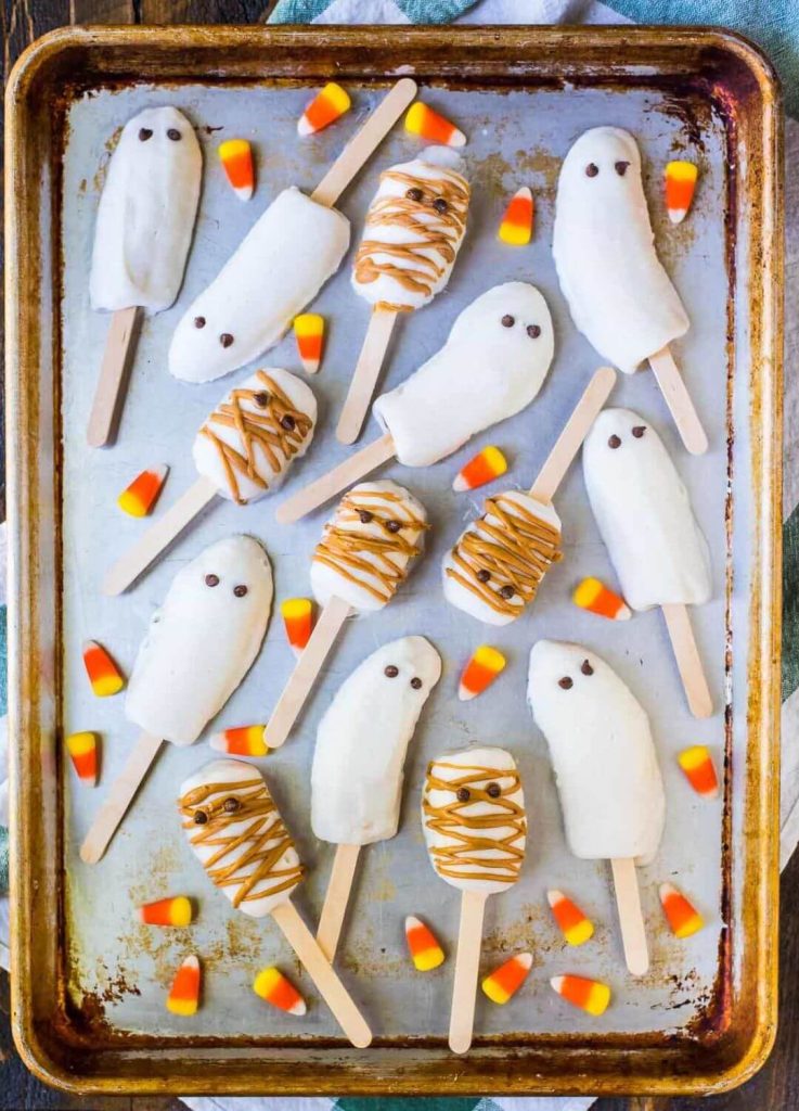 halloween banana popsicles recipe
