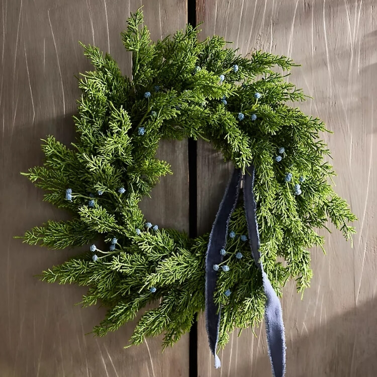 Faux Juniper Berry Wreath