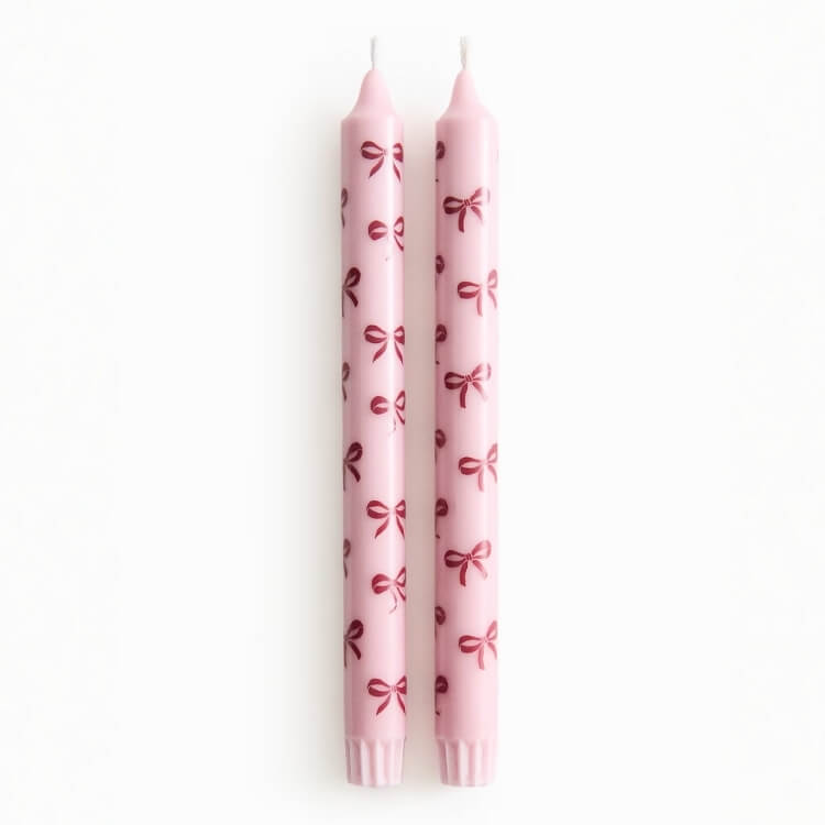 2-Pack Patterned Taper Candles