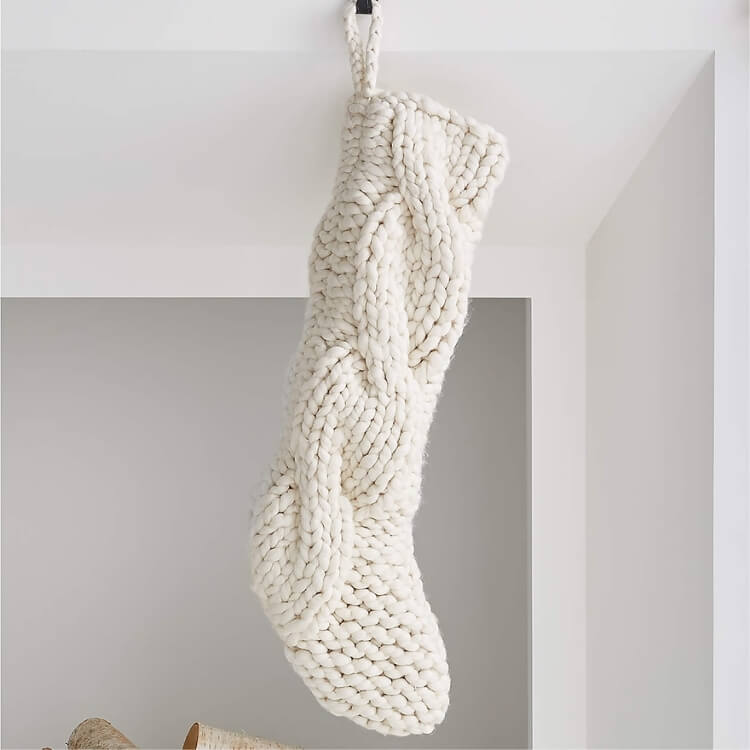 Cozy Knit Christmas Stocking
