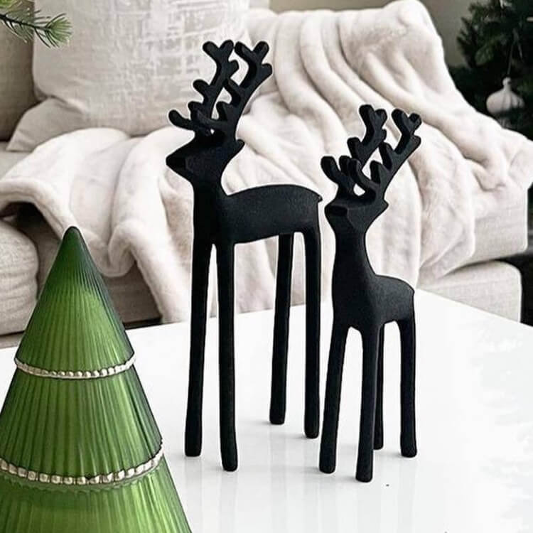 Zinc Holiday Reindeer Decoration