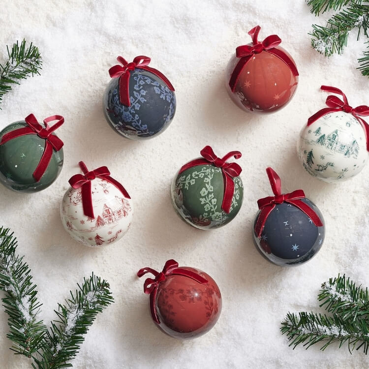 Decoupage Ball Ornaments