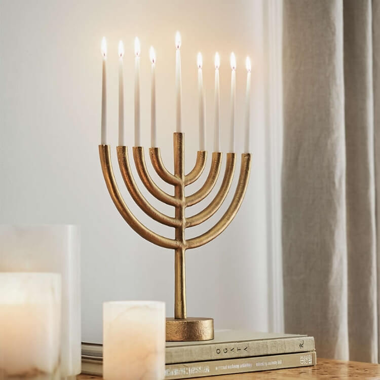 Brass Finish Menorah