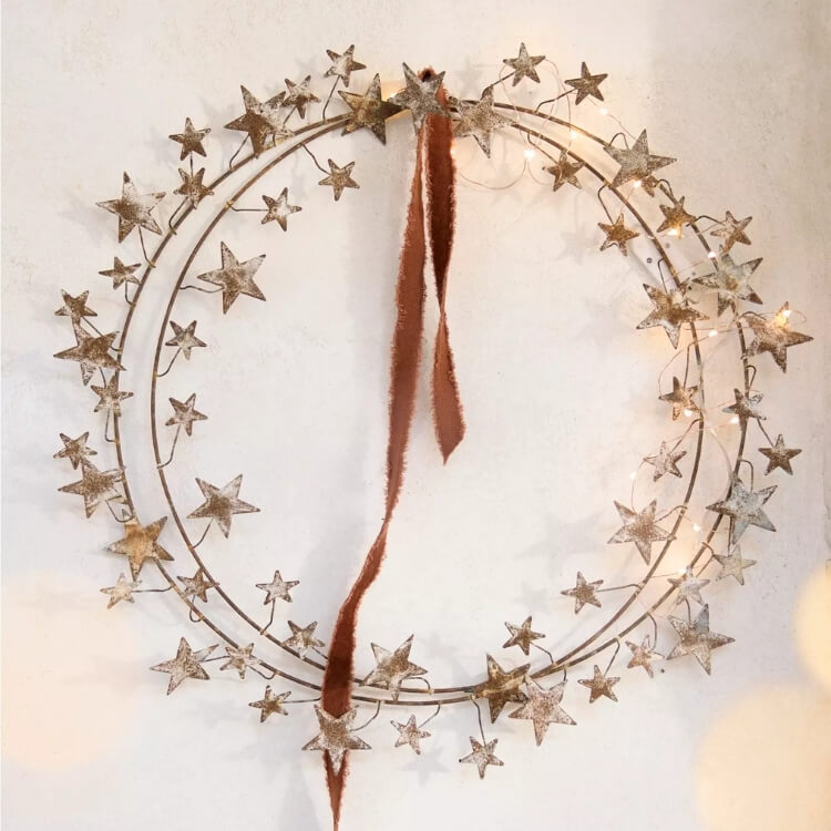 Aged Iron Star Wreath