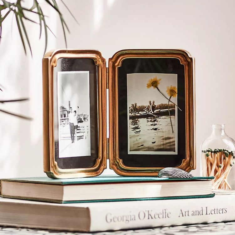 Gold Double Picture Frame