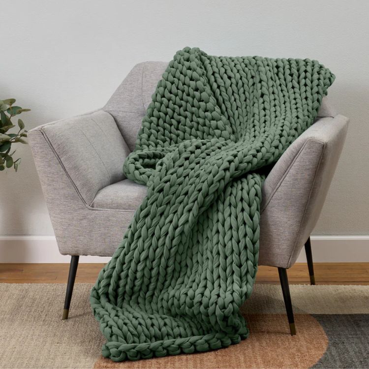 Chunky Knit Cotton Weighted Blanket