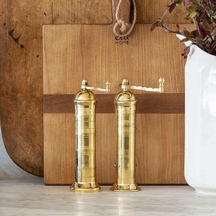 European Brass Pepper Mill