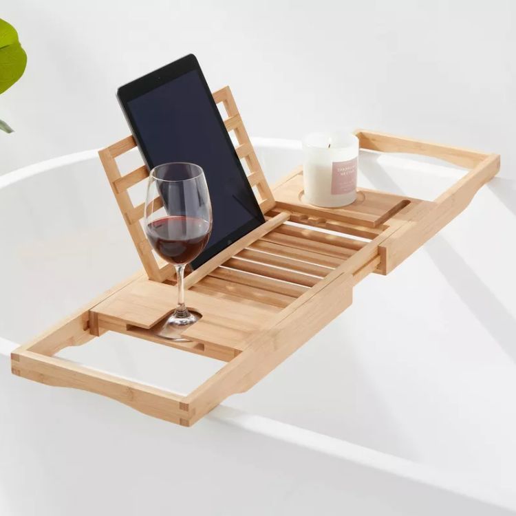 Bamboo Bathtub Caddy