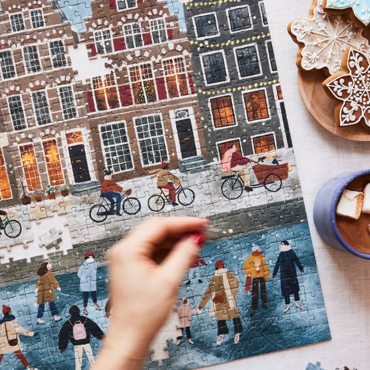 Snow Day in Amsterdam 500-Piece Puzzle