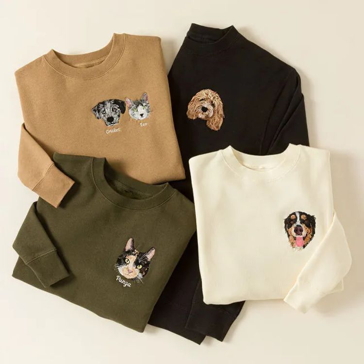 Embroidered Pet Crewneck