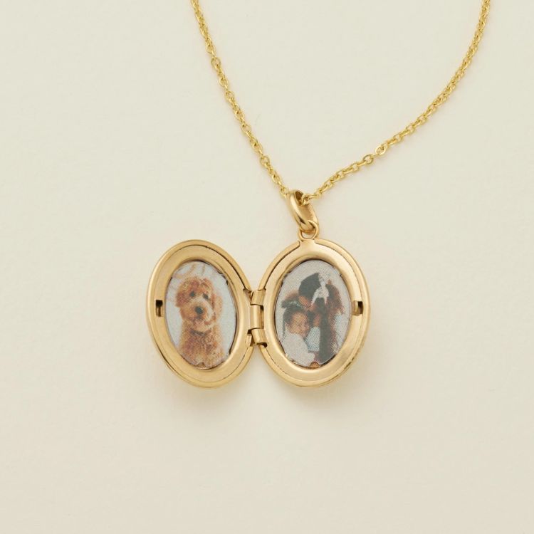 Mini Oval Locket Necklace