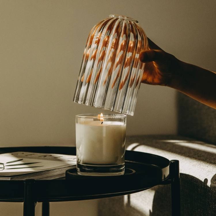 Hand Blown Glass Candle Cloche