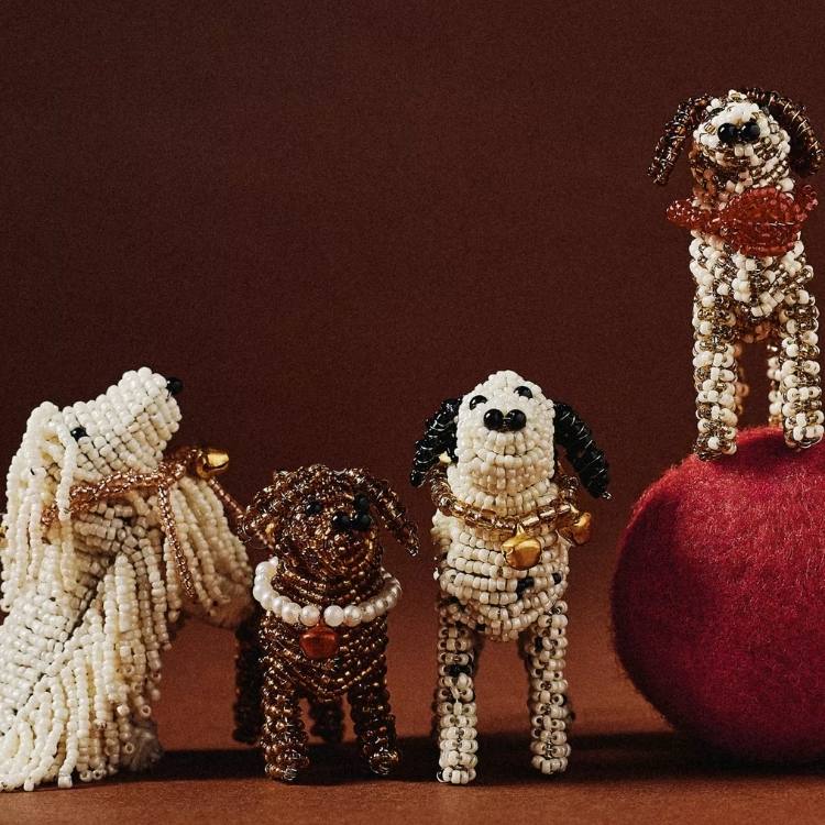 Beaded Dog Ornaments