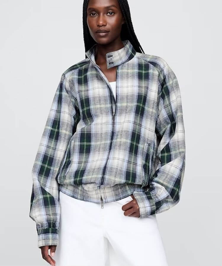Linen-Cotton Bomber Jacket