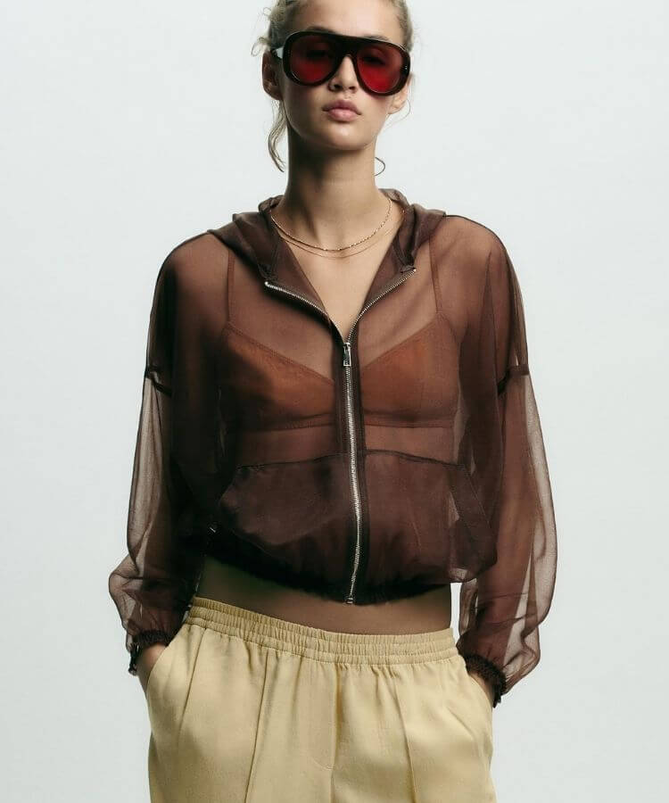 Hooded Organza Jacket