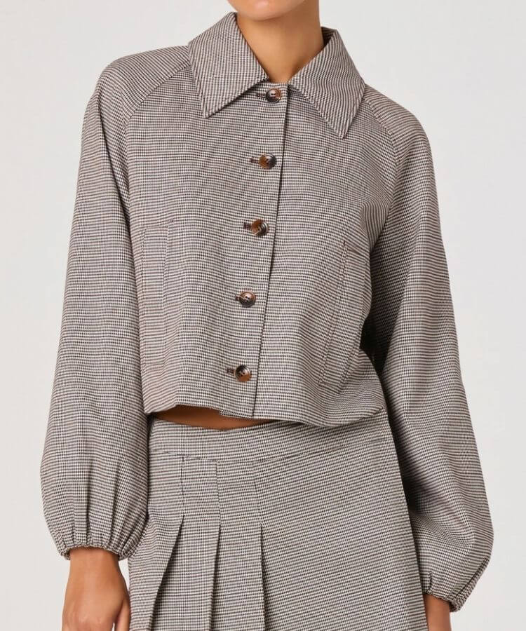 Balloon-Sleeve Jacket