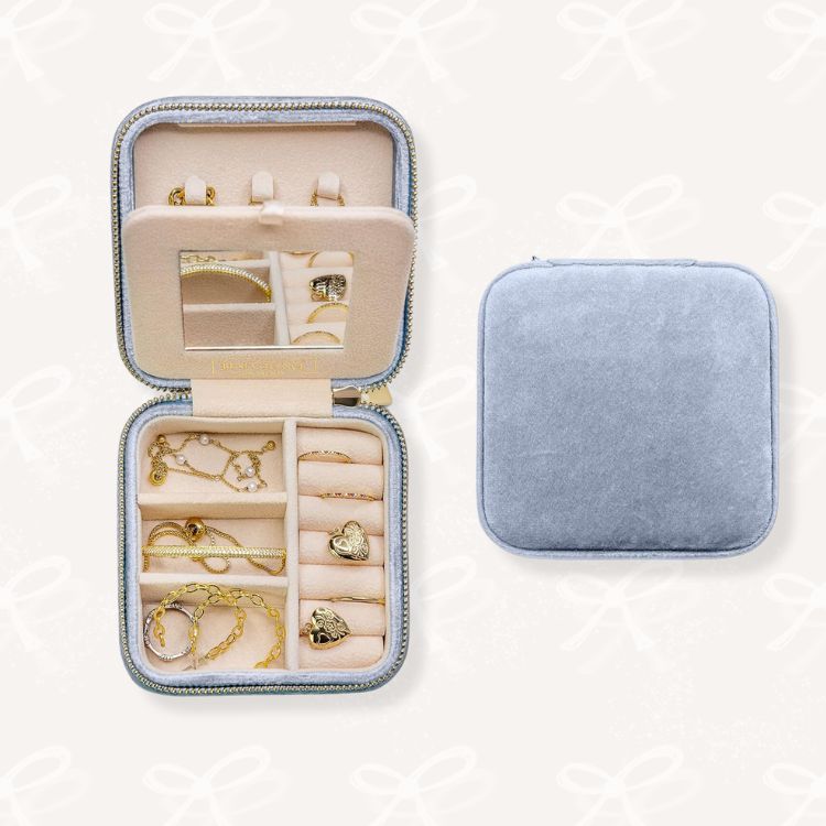 Velvet Travel Jewelry Case