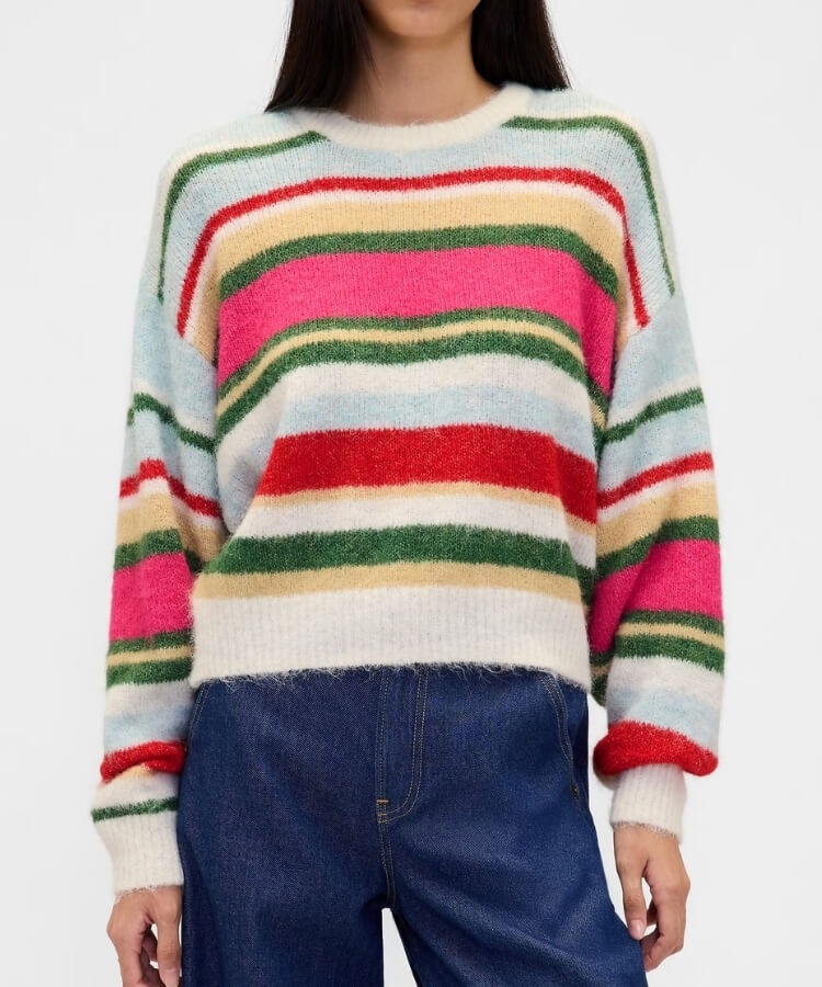 Fuzzy Oversized Crewneck Sweater