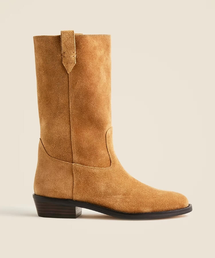 Mid-Calf Suede Boots