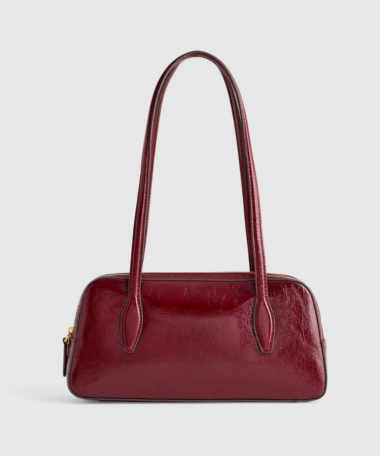 Top-Zip Shoulder Bag