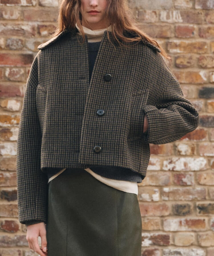 Houndstooth Wool Jacket