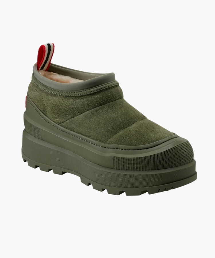 Waterproof Suede Platform Booties