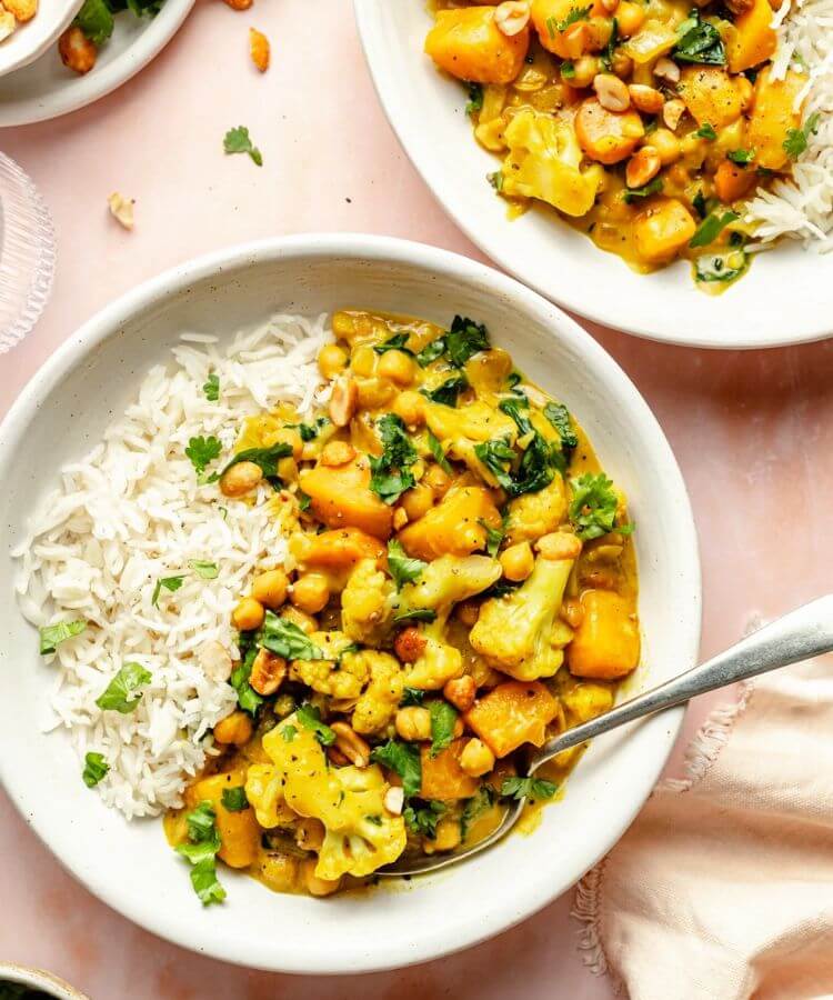 butternut squash curry cozy dinner recipe