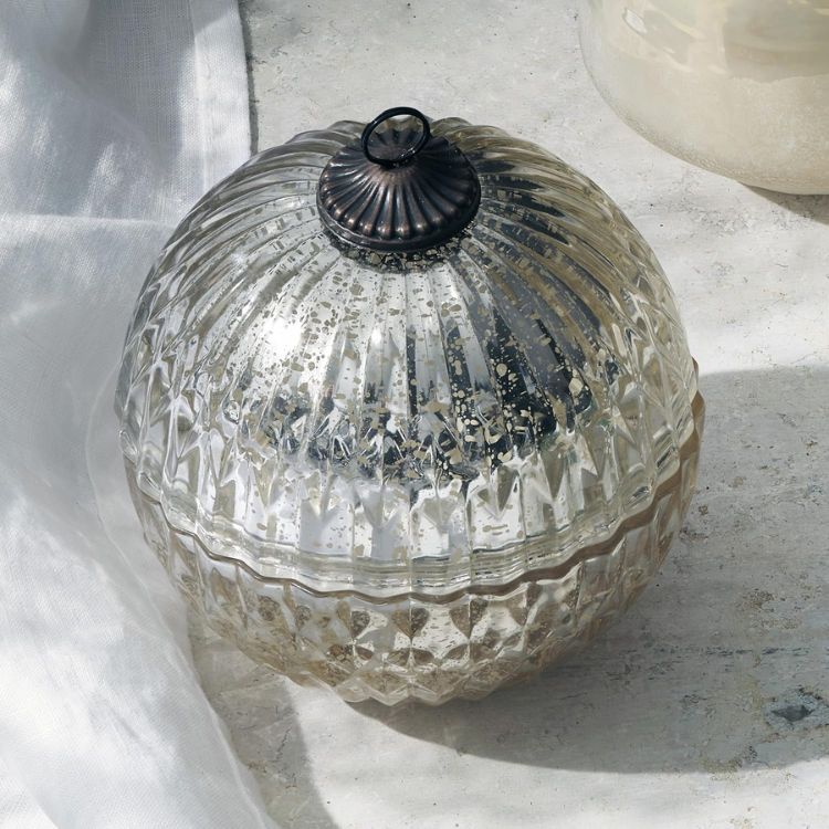 Balsam & Cedar Silver Mercury Ornament Candle