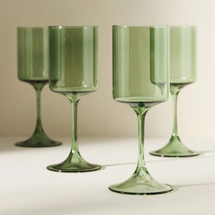 Sage Green Wine Glasses