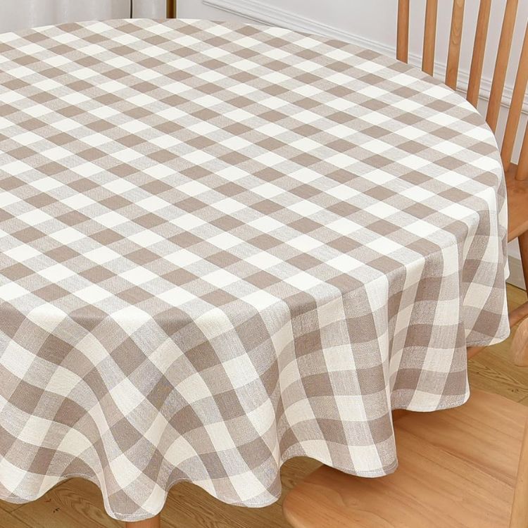 Gingham Round Tablecloth