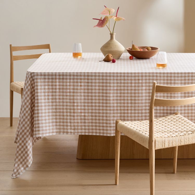 Gingham European Linen Tablecloth