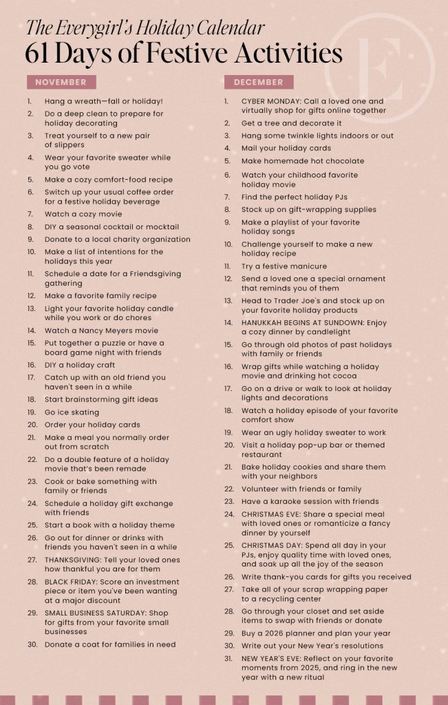 the everygirl holiday calendar