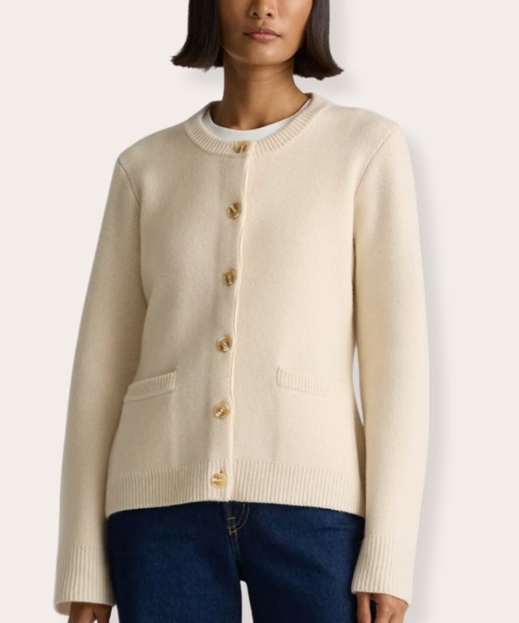 Mongolian Structured Cashmere Cardigan