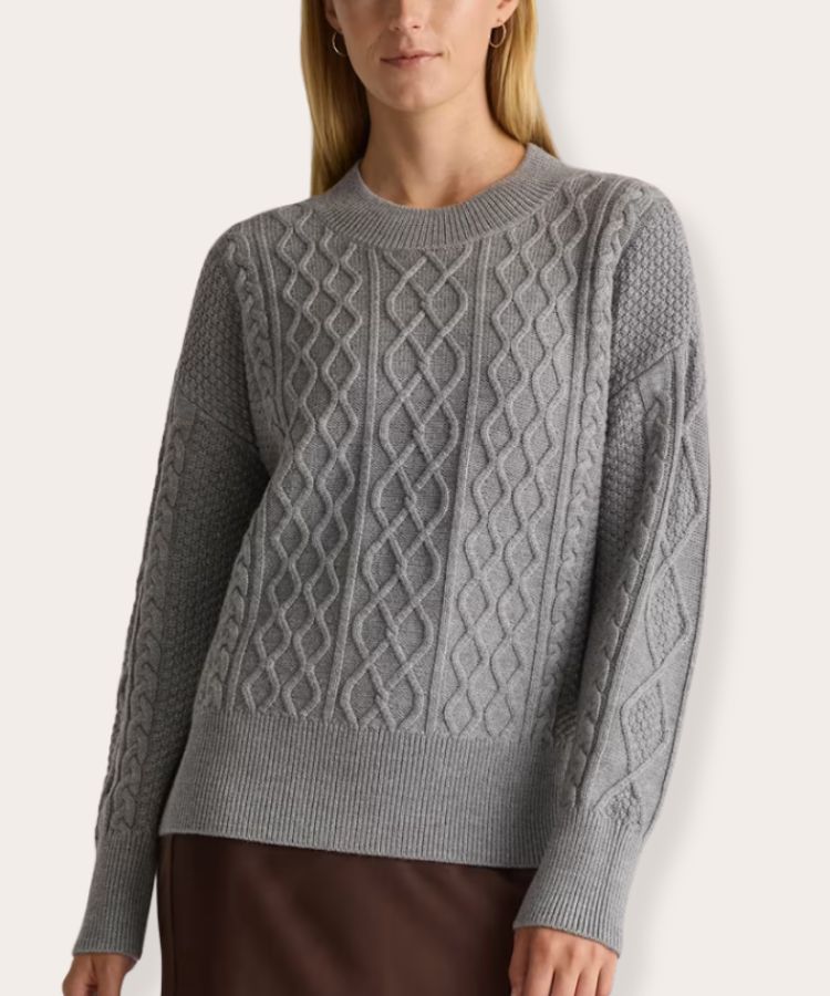 Merino Wool Cable Sweater
