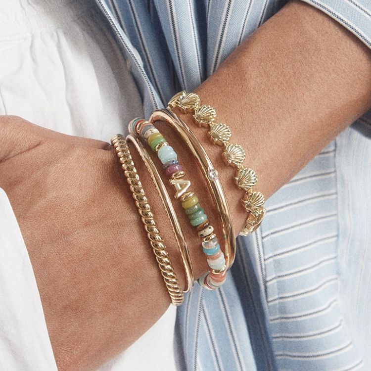 Semi-Precious Initial Bracelet