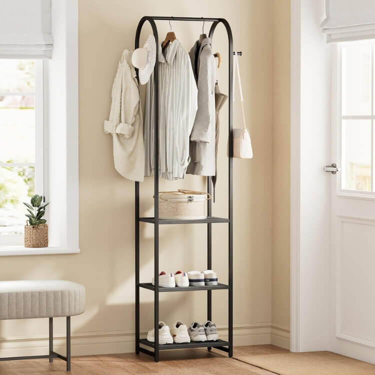 Clothing Rack with Shelves