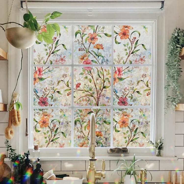Stained Glass Privacy Window Clings