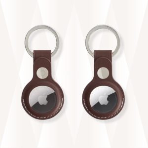Nappa Leather AirTag Key Ring