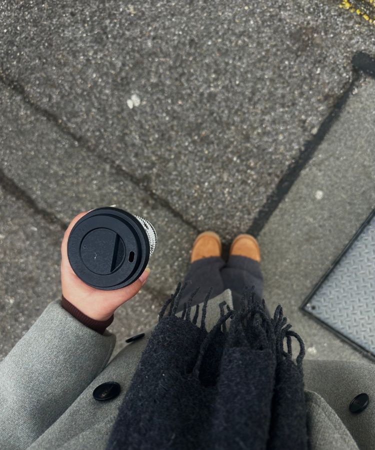 nancy meyers winter activities coffee walk