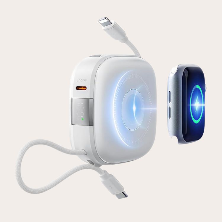 Magnetic Portable Charger with Wireless Charging