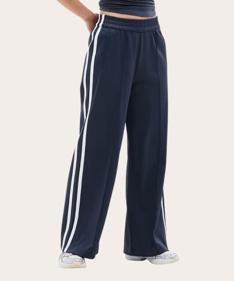 Wide-Leg Track Pants
