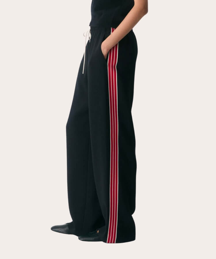 Wide-Leg Crepe Pants 