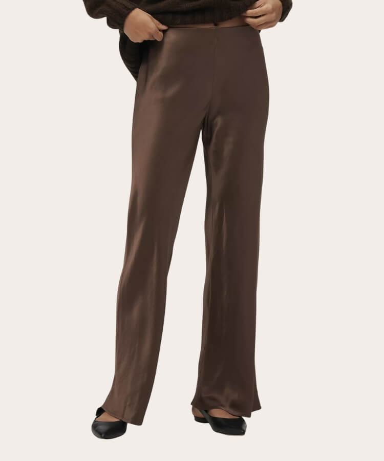 Pull-On Wide-Leg Pants