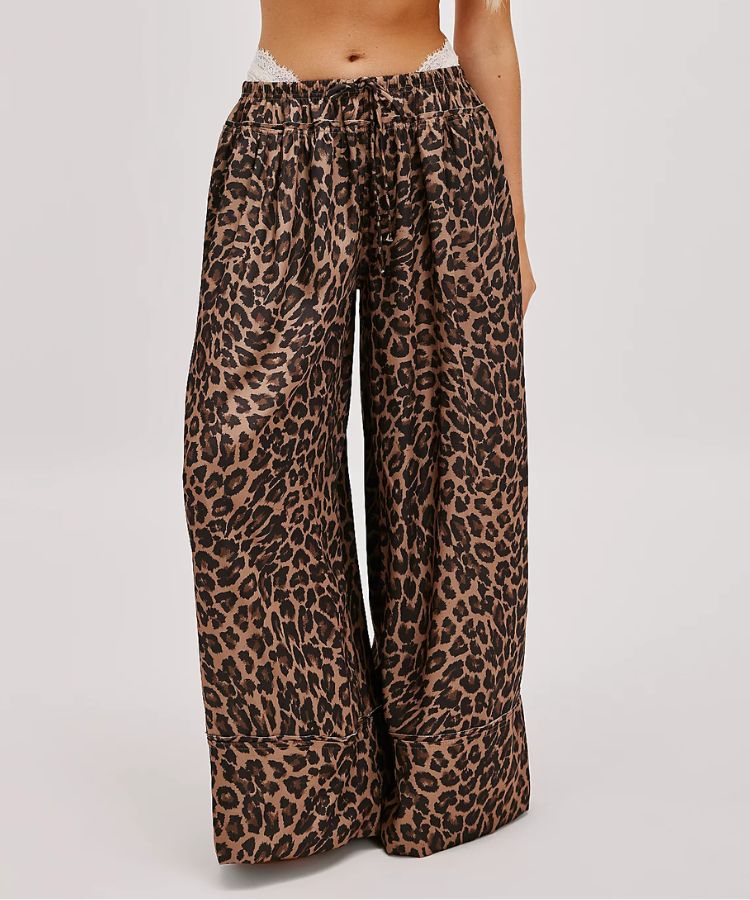Satin Wide-Leg Pants